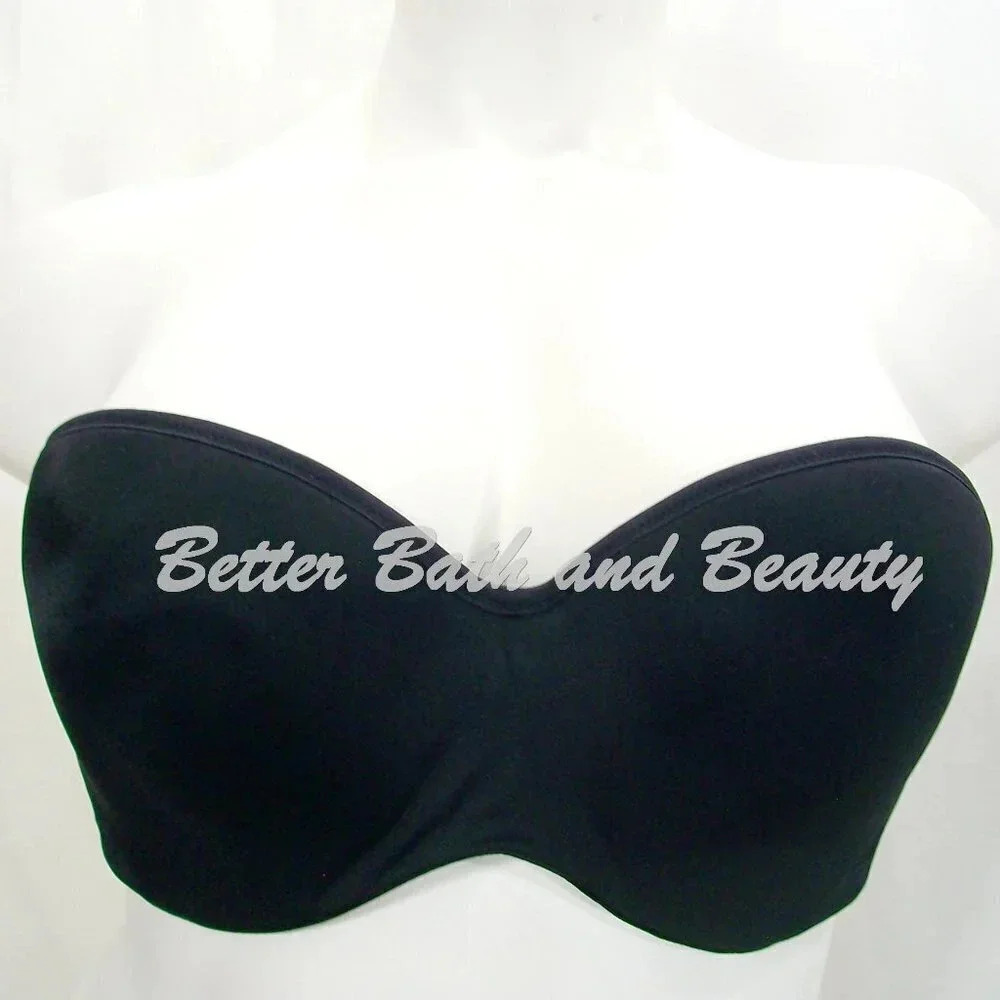 Dominique 3541 Oceane Strapless Bridal Underwire Bra 32D Black NWT